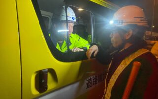 営業所パトロール 東名高速道路下り線左ルート閉鎖（諏訪営業所）