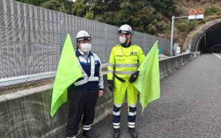 所長パトロール 新東名高速道路下り線走行車線規制（静岡営業所）