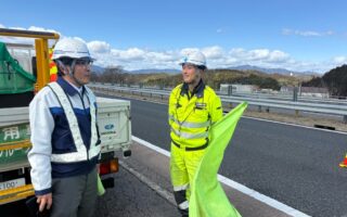所長パトロール 中央自動車道下り線走行車線規制（飯田営業所）