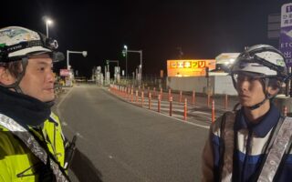 設置パトロール 中央道＿ひるがの高原SA上下線通行止め規制（名古屋営業所）