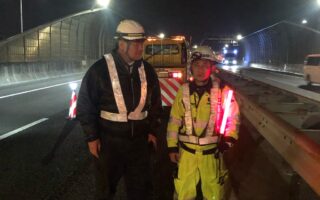 安全パトロール 東京外かく環状道路内回り追越車線規制（埼玉営業所）