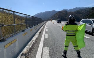 役員パトロール 中央自動車道　上下線追越車線規制（大月営業所）