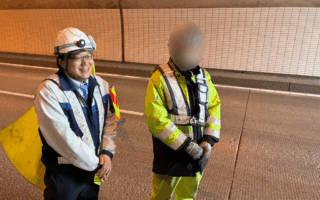 営業所パトロール 上信越自動車道下り線走行車線規制（長野営業所）