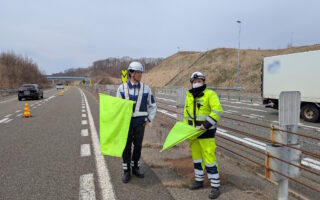 役員パトロール 道央自動車道　南路線上下線追越車線規制（江別営業所）