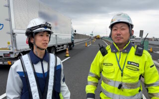 営業所パトロール 東名阪自動車道上り線右車線規制（名古屋営業所）