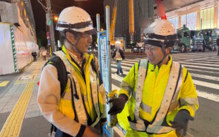 安全課パトロール 国道15号線下り線左2車線規制（吉祥寺営業所）