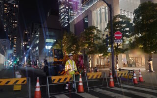 所長パトロール 通行止め規制（吉祥寺営業所）