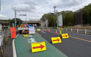 所長パトロール 県道68号　片側交互通行規制（多治見営業所）