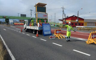 所長パトロール（巡察実施簿） 国道17号・県道66号線下り線車線規制（太田桐生営業所）