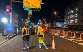 所長パトロール  国道14号下り線走行車線規制（葛西営業所）