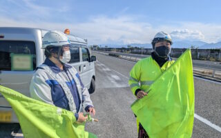 所長パトロール 長野自動車道上り線走行車線規制（長野営業所）