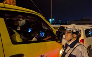 営業所パトロール国道18号下り線追越車線規制（長野営業所）