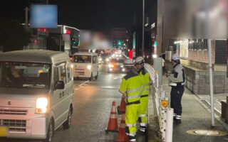支社長パトロール 国道6号上り線左車線規制（千葉営業所）