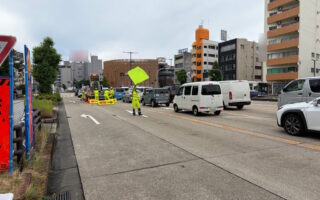 営業所パトロール 国道41号上下線車線規制（名古屋営業所）