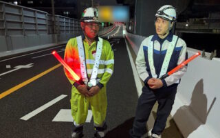 所長パトロール 名古屋高速_万場線上り線ランプ規制（名古屋東営業所）