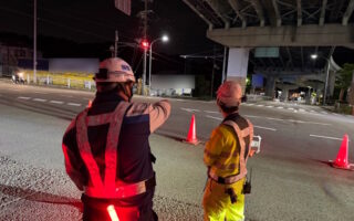 クロスパトロール 県道15号下り線左車線規制（神戸西営業所）