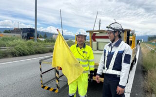 設置パトロール 中央自動車道上下線追越車線規制（甲府営業所）