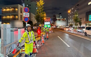 支社長パトロール 国道4号上下線走行車線規制（葛西営業所）