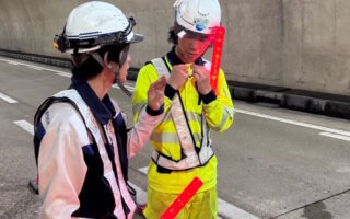 【全国安全週間】設置パトロール 東海北陸自動車道上り線走行車線規制（名古屋営業所）