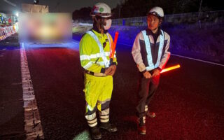 所長パトロール 東名高速上り線走行車線規制（名古屋東営業所）