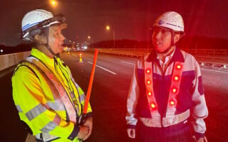 支社長パトロール 関越道上下線走行車線規制（所沢営業所）