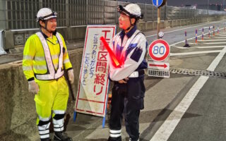 設置パトロール 阪神高速５号湾岸線上り線左2車線規制（西宮営業所）