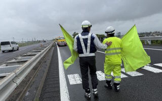 【全国安全週間】支社長パトロール 長野自動車道下り線追越車線規制（長野営業所）
