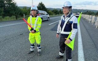 支社長パトロール 道央自動車道　南路線下り線追越車線規制（江別営業所）