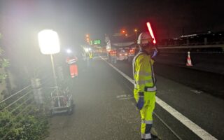 営業所パトロール 東北自動車道上り線左車線規制（埼玉営業所）
