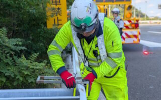 営業所パトロール 阪神高速 7号 北神戸線上り線追越車線規制（神戸西営業所）