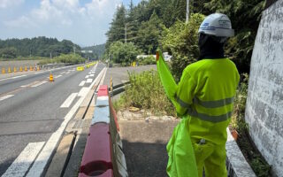 営業所パトロール 中央自動車上り線走行車線規制（飯田営業所）