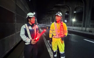 所長パトロール 名古屋第二環状自動車道外回り走行車線規制（名古屋東営業所）