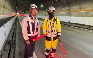 設置パトロール 上信越自動車道下り線走行車線規制（長野営業所）