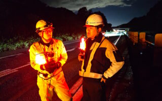 営業所パトロール 道央自動車道　南路線下り線追越車線規制（江別営業所）
